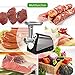 Homgeek Electric Meat Grinder, Meat Machine Sausage Maker, Stainless Steel Meat Mincer Sausage Stuffer, Heavy Duty Food Processing Machine With 3 Cutting Blades and Stuffing Tubes