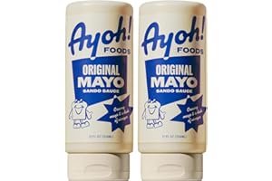 Ayoh Foods, Mayo Gone Wild, Made by Molly Baz - Easy to Squeeze, Perfect for; Sandwiches, Burgers, Fries, Nuggets, Wraps & Dips (Original Mayo)