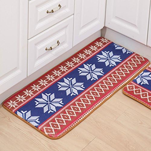 ALSOMTEC Porch Mat Entrance door Mat Set mat Long Kitchen Mats Door mats Absorbent foot pad Bathroom mats Bedroom cushions (Snowflake) (20'' X 32'')