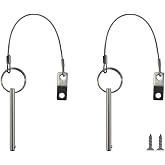 Pair of Quick Release Pin, Diameter 1/4"(6.3mm), Total Length 3"(76mm), Effective Length 2.4"(61mm), Full 316 Stainless Steel, Bimini Top Pin, Marine Hardware