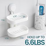 TAILI Suction Soap Dish Shower Holder 3 kg Double Layer Wall Mount view 2