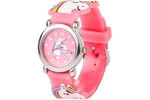 TZIXBOI Girls Watches,Unicorn Analog Watch Waterproof Toddler Baby Watch,Gifts for Kids Age Over 3 Year Old Children,Girls Birthday Christmas Gifts
