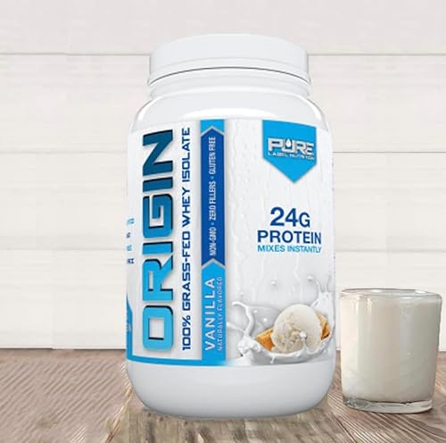 Pure Label Nutrition 100% Grass-Fed, Vanilla Whey Isolate Protein ...