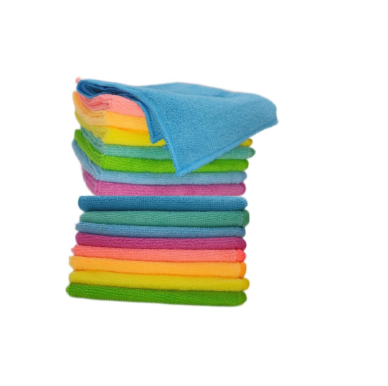 BBL Bada Business Limited | Microfibre Cloths, Multipurpose Reusable, Lint Free Streak Free Washable Cleaning Cloths for House, Kitchen, Car, Motorbike, Windows 28 x 28 cm (Pack Of 16)