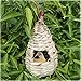 2 Pack Bird House, Hanging Birdhouse Hummingbird Nest Fiber Hand-Woven Roosting Pocket, Sparrow House for Finch & Canary