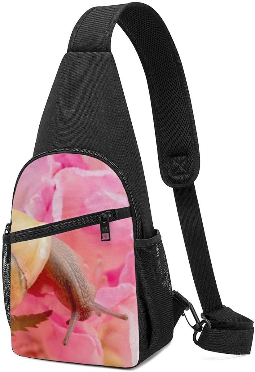 Hdadwy Snail Shell Spiral Molluscs Shoulder Backpack Sling Chest Bag
