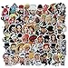 Homyu Stickers 60-Pcs PVC Anime Decals Anime Cartoon Waterproof Sunlight-Proof DIY Ideals for Cars Motorbikes Skateboard Spinner Luggages Laptops