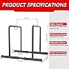 Image 6 - Yoleo Adjustable Dip Bar- 500lbs Dip Station Portable Functional Fitness Bar with Safety Connector, Heavy Duty Dip Stand Body Press Bar Parallette Exercise Bar Workout Equalizer for Calisthenics