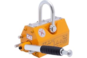 SIPPYSSY 880lbs Permanent Magnetic Lifter,400kg Pulling Capacity Steel Lifting Magnet, Heavy Duty Metal Lift Hoist Shop Crane with Handle,for Material Equipment Lifting (880 lbs/400 kg)