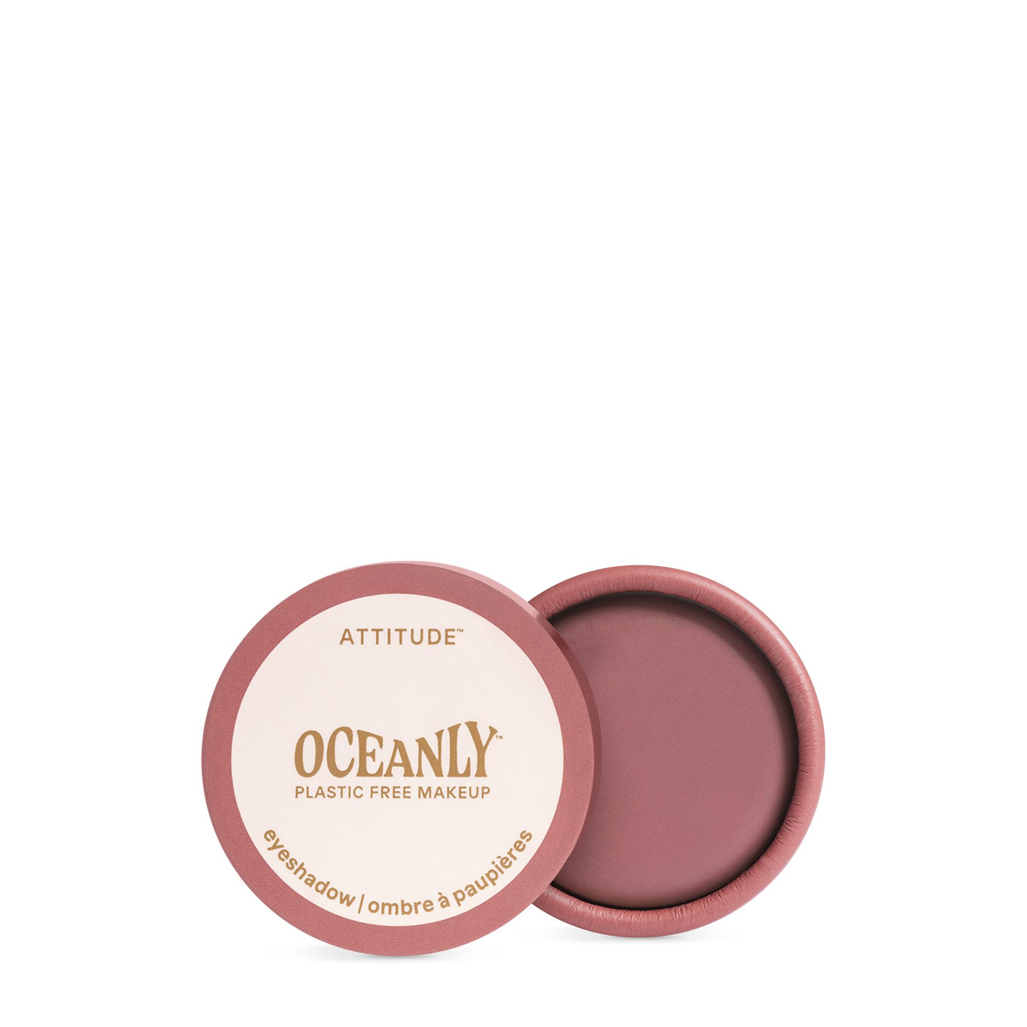 ATTITUDE Oceanly Eyeshadow, EWG Verified, Single Matte Cream Eyeshadow, Plastic-Free, Vegan Beauty and Makeup, Dusty Rose, 5 mL