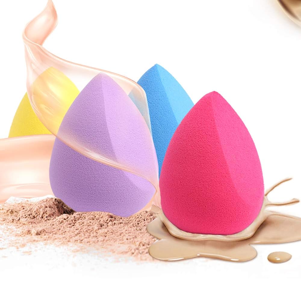 4+1Pcs Makeup Sponges with Foundation Brush, Foundation Blending Sponge