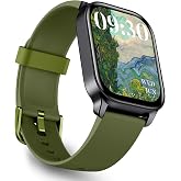 OCTANDRA Spark VeryFit 2.01" Bluetooth Answer Call Alexa Smart Watch Body Energy Heart Rate HRV Oxygen Saturation Sleep Monitor Step Tracker IP68 Fitness Watches for Men Women (IDW17) (Green)