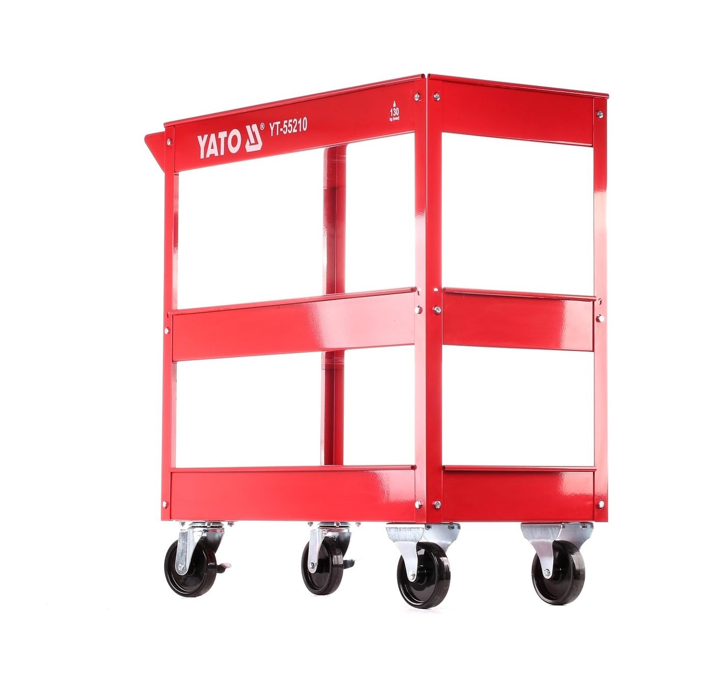 Yato 3-Shelf Metal Red Utility Cart Wagon (YT-55210)