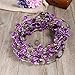 FRCOLOR Flower Headdress for Women,10pcs Purple Rose Flower Wreath Headband with LED Light Crown for Festival Wedding Party
