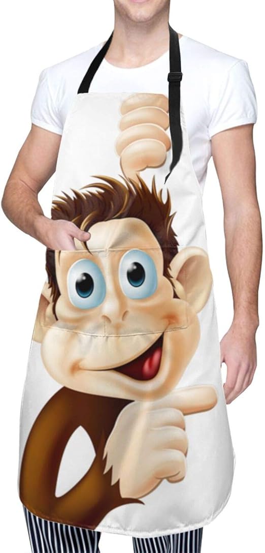 Naughty Monkey Aprons for Women Cooking Baking Waterproof
