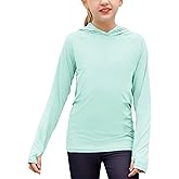 Zaclotre Kids UPF 50+ Sun Shirt Girls Quick Dry Sun Protection Clothing Athletic Hoodie with Thumbholes