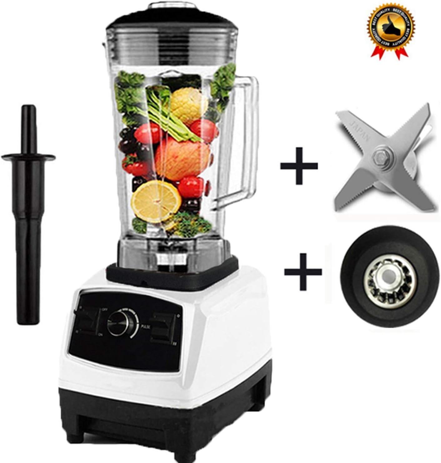 Us/Eu Quality G5200 Bpa Free 3Hp 2200W Heavy Duty Commercial Blender Juicer Ice Smoothie Professional Processor Mixer,White Blade Drive,Eu Plug