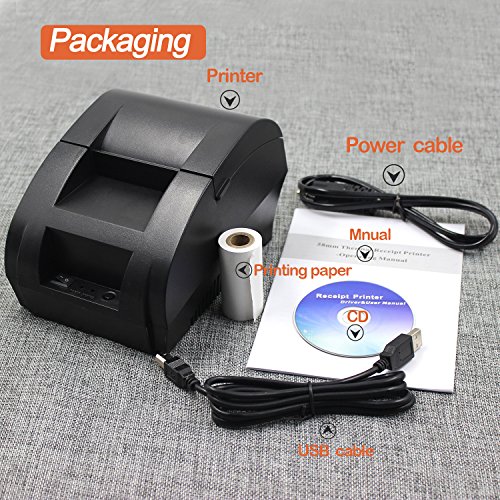 58MM USB Thermal Receipt Printer,Symcode High Speed Printing 90mm/sec