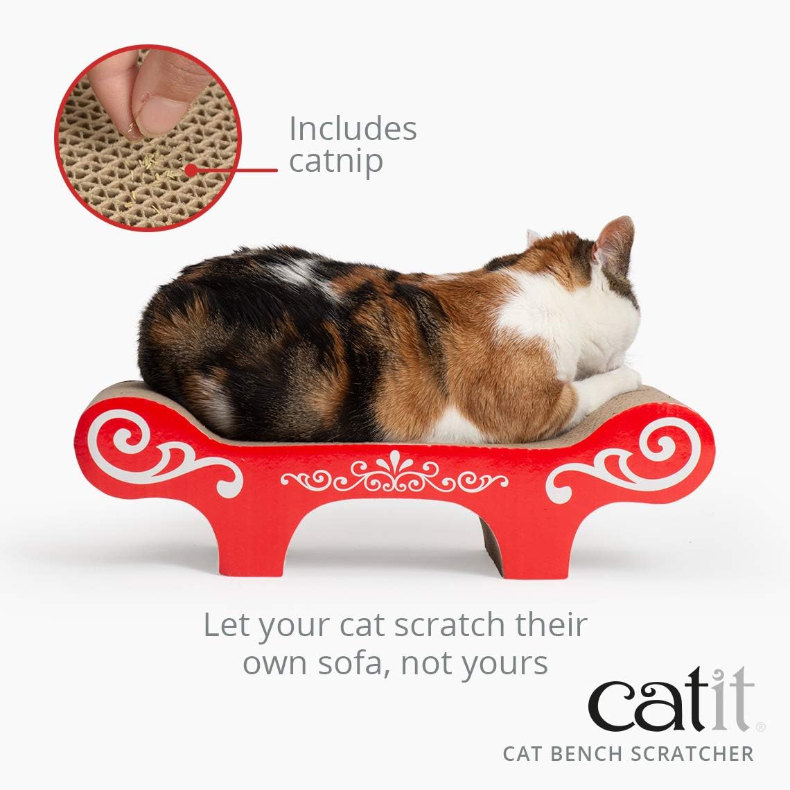 Catit Style Scratcher with Catnip - Jungle-Stripe Lounge : Scratching Posts : Pet Supplies