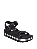 Guess Women's AVIN Wedge Sandal, Black, 8