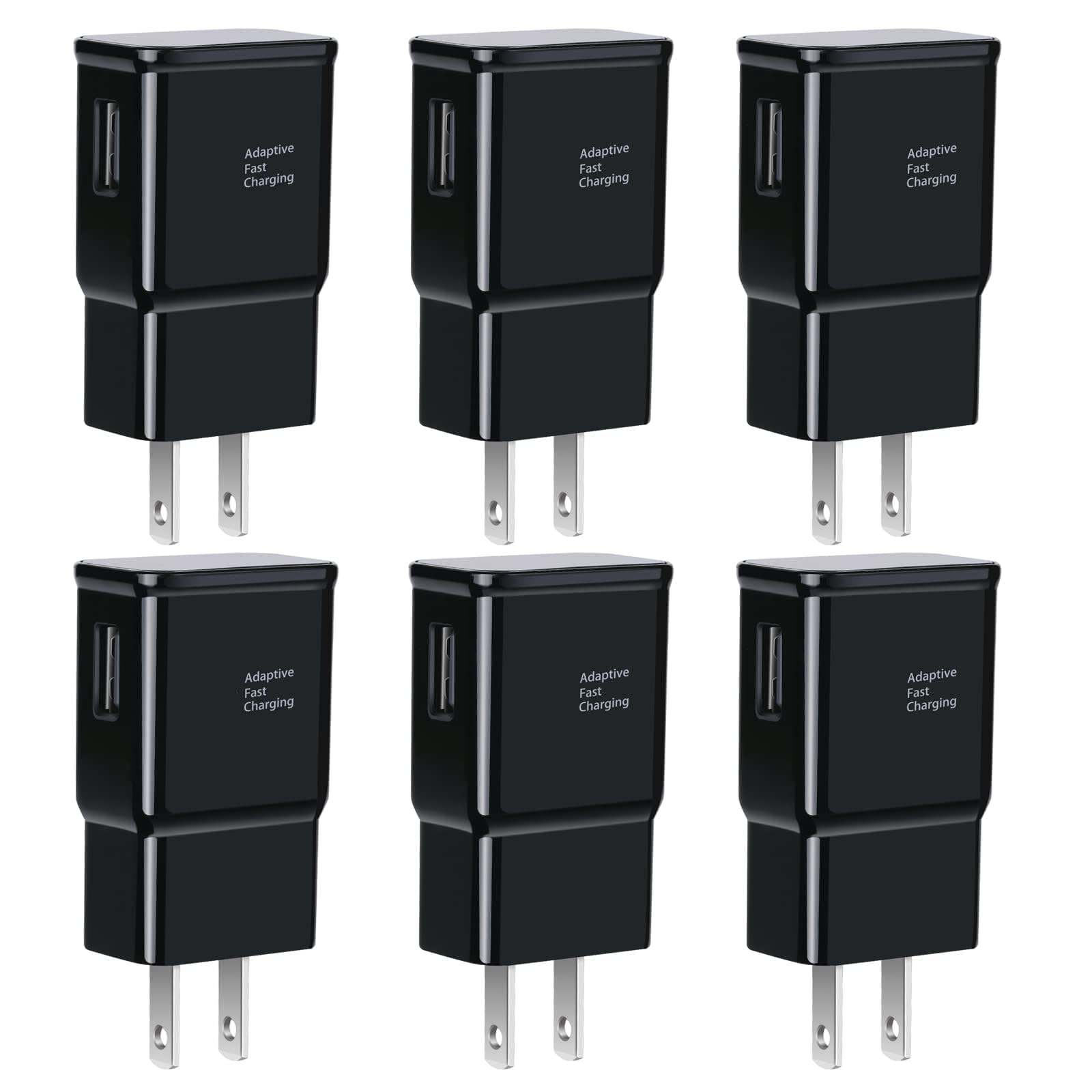 6-Pack USB Charger Fast Charging Block, Android Phone Rapid USB Wall Charger Compatible with Samsung Galaxy S21/S20/S10/S10e/S10 Plus/S9/S9 Plus/S8/S8 Plus/S7/S6/Note 10/Note 9/Note 8,LG,HTC iPhone