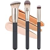 Makeup Brushes, Raffaello 3Pcs Foundation Brushes for Liquid Makeup, Professional Kabuki Foundation Brushes Set for Blending Liquid Cream Flawless Powder Cosmetics Buffing Stippling Concealer