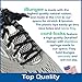 iBungee No Tie Shoelaces (Elastic) (with Shoe Lace Locks) - Premium Stretch Laces - Easy Installation, Sized Bungee (Made in The USA), (Black, 42-Inch)