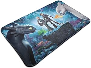How to Train Your Dragon Carpet 19.5"" X 31.5"" Welcome Door Mat Toilet Floor Mats Anti-Skid Bath Rugs Indoor Outdoor-3D Printed Carpet