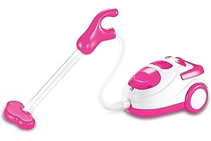 Misco Toys Kids Vacuum Cleaner Appliances, Kids Junior Toy Handheld Vacuum Cleaner with Realistic Action & Sounds for Toddlers, Great Gift for Kids Ages 3 4 5 6 7+ (Pink)