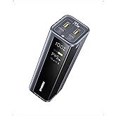 Baseus Power Bank for Laptop, 145W 20800mAh Laptop Portable Charger, USB A & USB C Tablet Powerbank, Digital Display Phone Charger, Travel Essentials for iPhone 17 16, iPad, MacBook, Samsung Galaxy