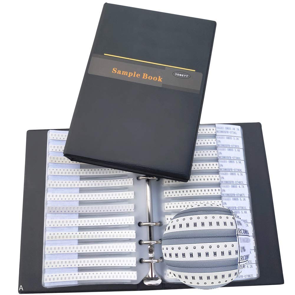 Photo 1 of Yobett 1206 0R ohm - 20M ohm 178 Values All Series SMD Chip Resistor Combo Sample Book Kit SMT Pack Box Book 5%