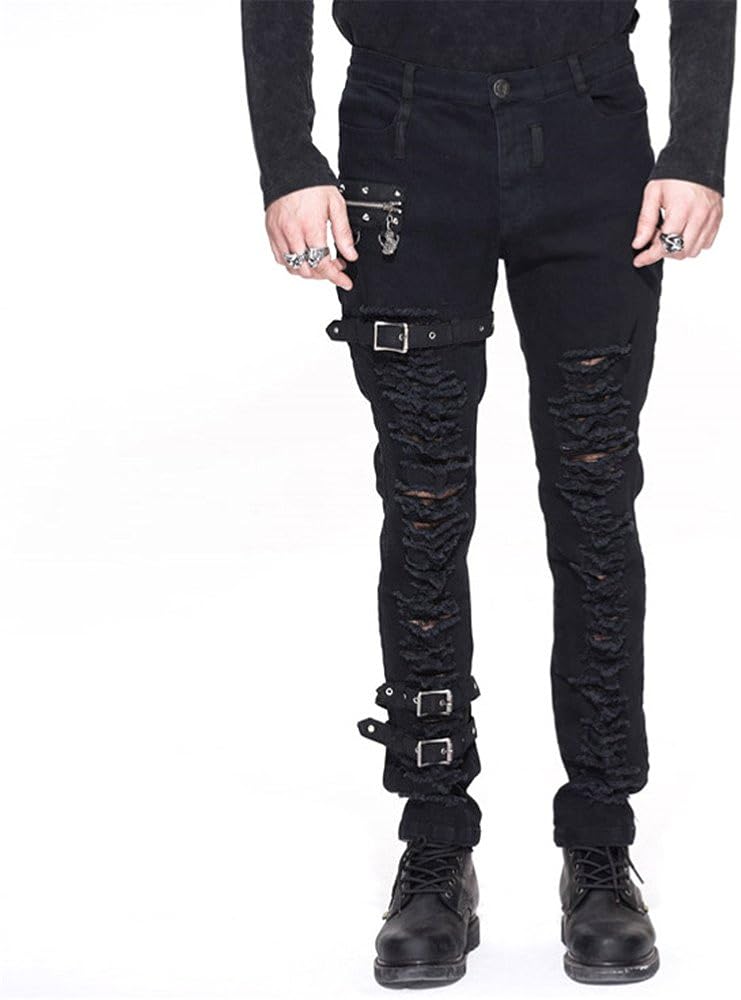 black slim pants mens