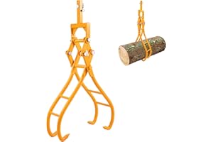 CEED4U 36in Log Lifting Tongs - 4400lbs Capacity, 4 Claws, Heavy Duty Grapple Timber Claw Hook - Ideal for Trucks, ATVs, Tractors, Skidders