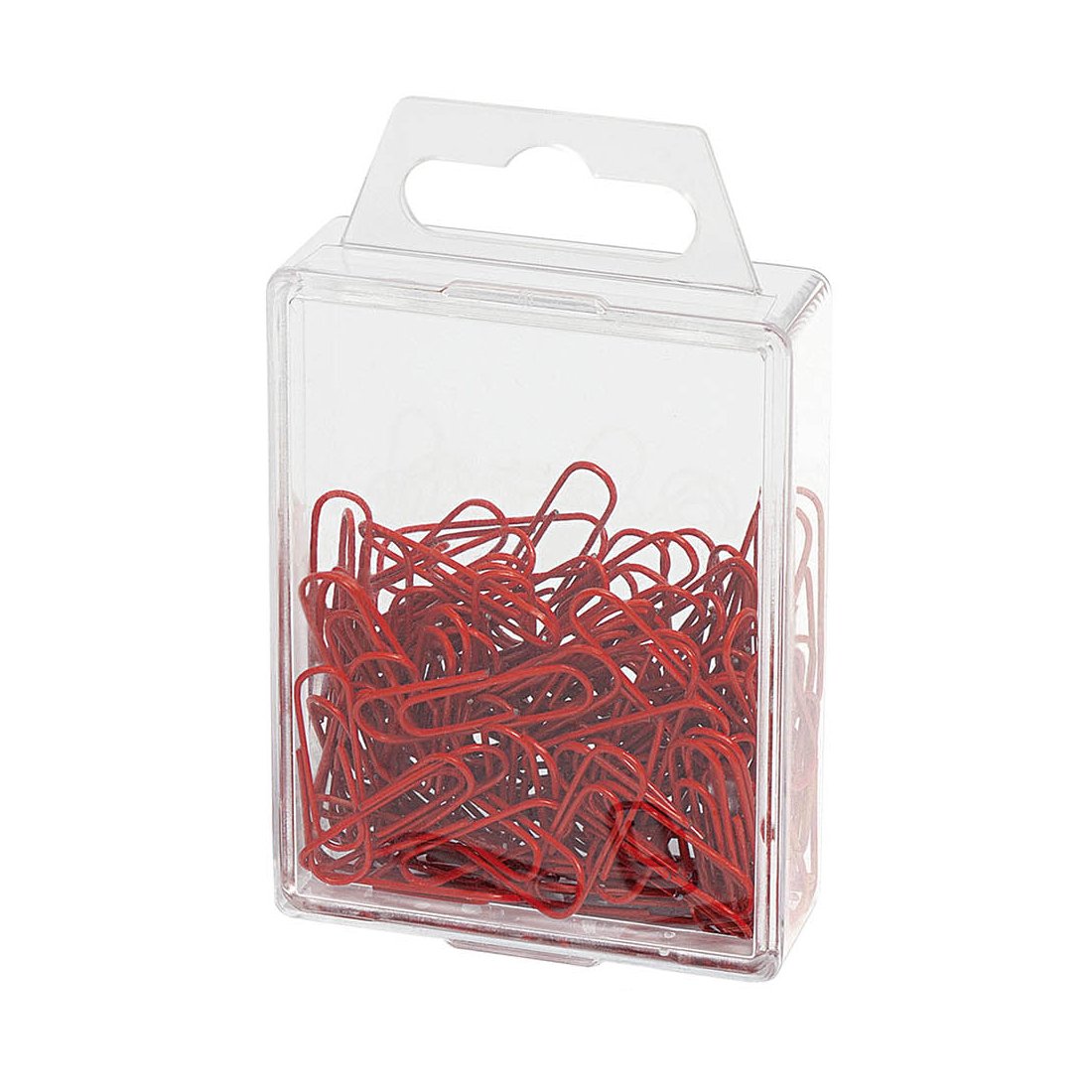 Wedo 901244200 Metal Plastic Coated Paper-Clips, 27 mm, Pack of 100 red