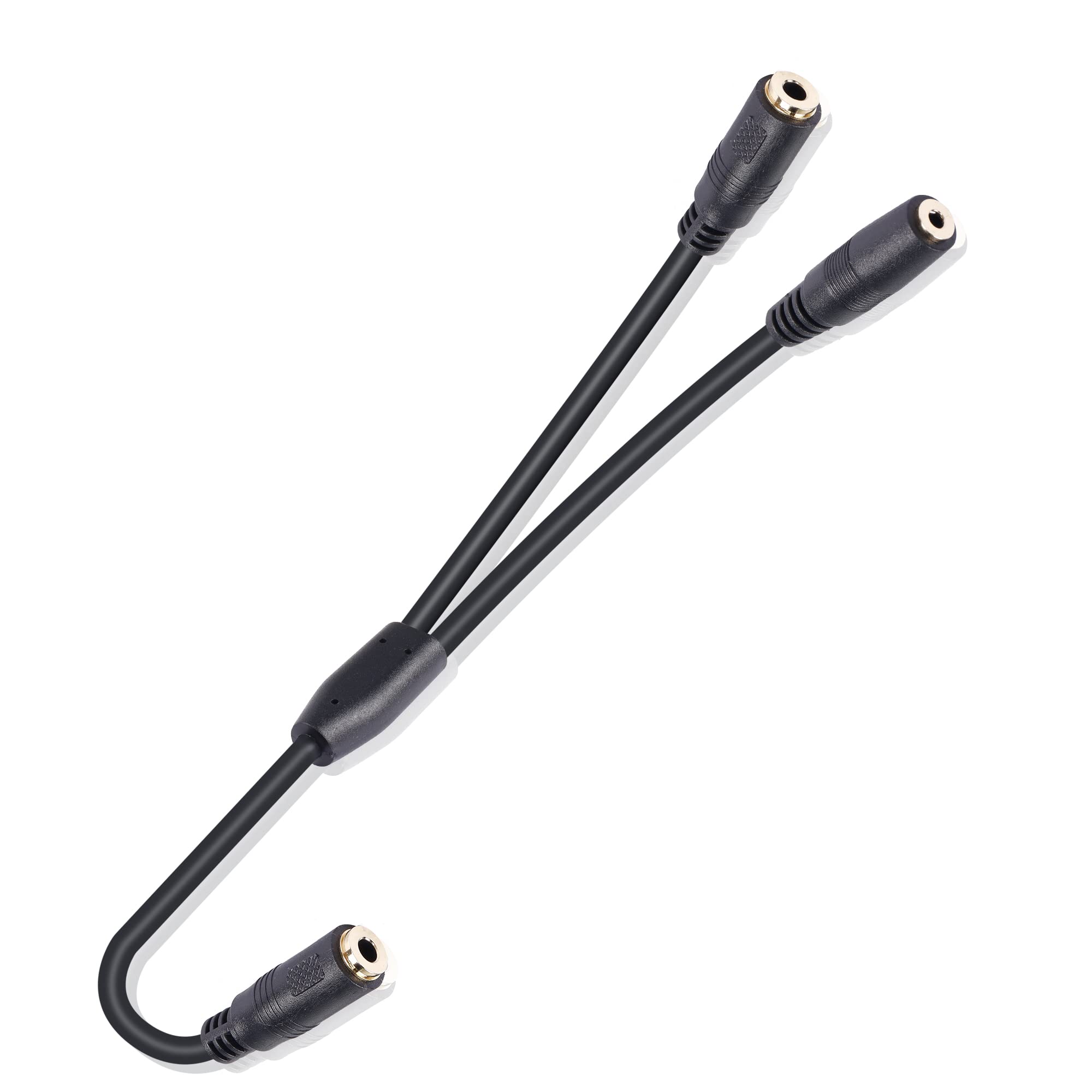 GINTOOYUN 4-level 3.5mm Female to 2.5mm Female + 3.5mm Female Audio Cable for Headphones, Mobile Phones, Speakers, Laptops, etc(7.8inch)(Style 4)