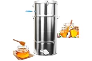 YINZINR Honey Extractor Separator, 2-Frame Stainless Steel Honey Extractor Manual Honey Extractor Honey Drum Spinner, Beekeeping Extraction Apiary Centrifuge Equipment