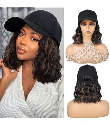 Amazon.com : Yunkang Hat Wig for Women Baseball Cap with Braided