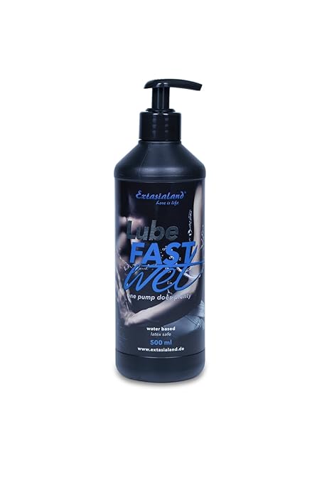 Extasialand Lube Fastwet Gleitgel 500 ml auf Wasserbasis Massagegel mit schlauem Pumpverschluss Gleitmittel