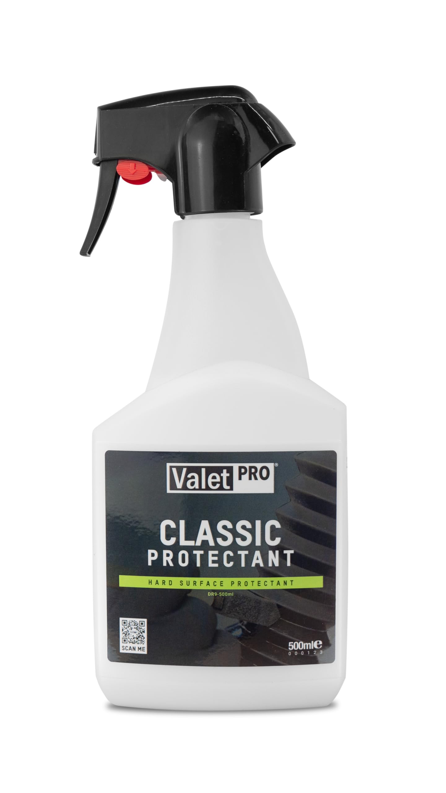 ValetPRO Classic Protectant, Weather Resistant Car Interior and Exterior Protector, for Plastic, Rubber, Tyres and Leather Surfaces, with UV Protection – 500ml Spray Bottle