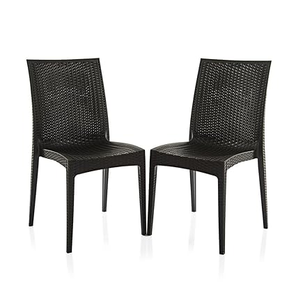Varmora Designer Chair Set of 2 (Club - Black)