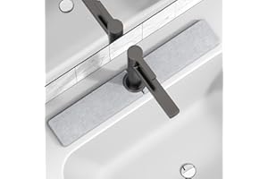 Yinoos 23.6" x 3.9" Stone Faucet Mat for Kitchen Sink, Quick Drying Diatomite Sink Tray, Faucet Sink Splash Guard for Prevents Moisture Buildup (Light Gray)