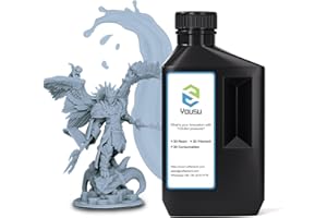 YOUSU 3D Printer Resin,Fast Curing 3D Printing Resin 1KG,Low Shrinkage High Precision Standard Photopolymer Resin for LCD DLP SLA 3D Printer (1000g, Gray)