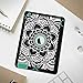 Hocase iPad 2/3/4 Case, Shockproof Heavy Duty Protection Silicone Rubber+Hard Plastic Hybrid Dual Layer Slim Protective Case for iPad 2nd/3rd/4th Generation (9.7-inch) - Black Mandala Flowers