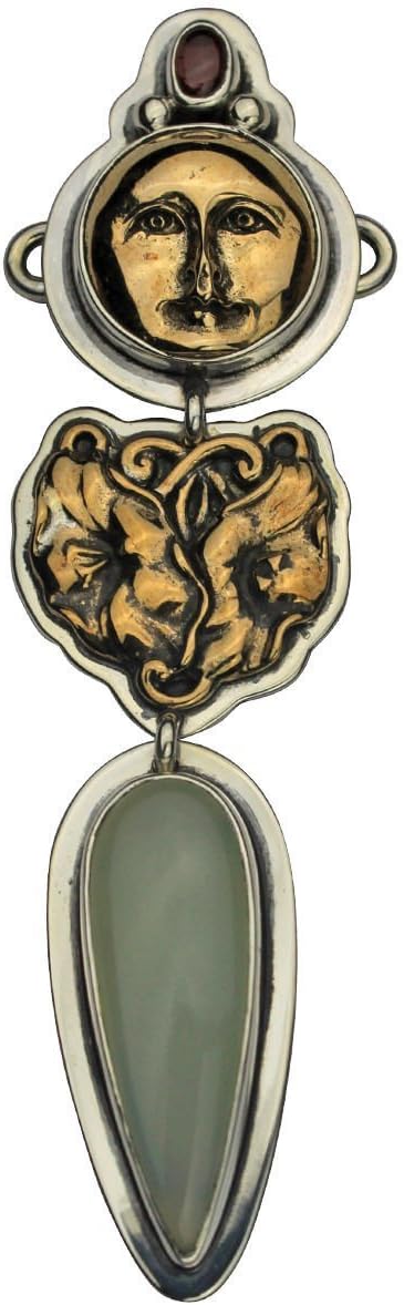 Tabra 925 Sterling Silver & Bronze Moon Flowers Connector Charm for Girls Women Anniversary Party Gift New from in Esme's Vault CH608
