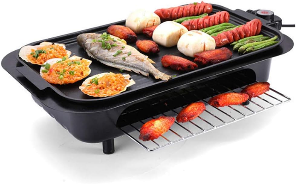 Raclette Grill for Eight People, Includes Granite Cooking Stone, Reversible Non-Stick Grilling Surface, and 8 Paddles - Great for Cheese Melting and Indoor Grilling by Get Together/Party, 47*28*11CM