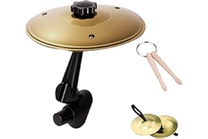 WESGEN Car Drum Air Vent Car Cymbal Air Vent Mini Crash Cymbal，Belly dance finger cymbal，Mini Drum Stick