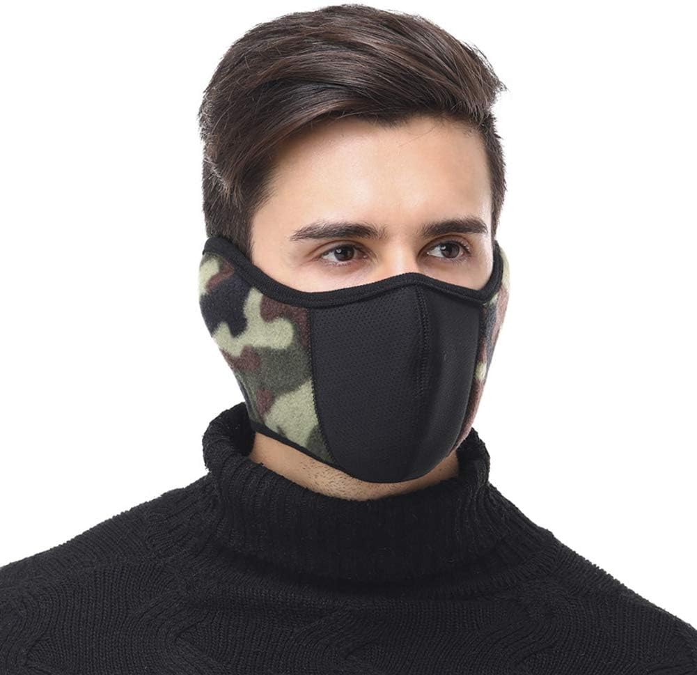 Wukalaka 1PCS Unisex Winter Earmuffs Mouth Mask Cotton Face Mask Warm Riding Face Mask Anti-Dust Dustproof Breathable Thicken Face Mask Ultra Soft for man women