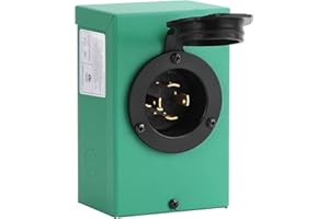 HYNADE Generator Power Inlet Box, 30 Amp Generator Transfer Switch, NEMA L14-30P, Generators Up to 7,500 Running Watts 30Amps 3R NEMA Generator Inlet Box ETL Listed