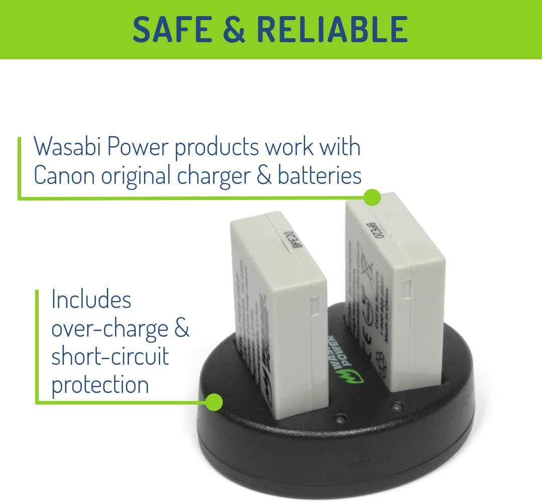 Wasabi Power Battery (2-Pack) and Dual Charger for Canon LP-E8 : Camera & Photo