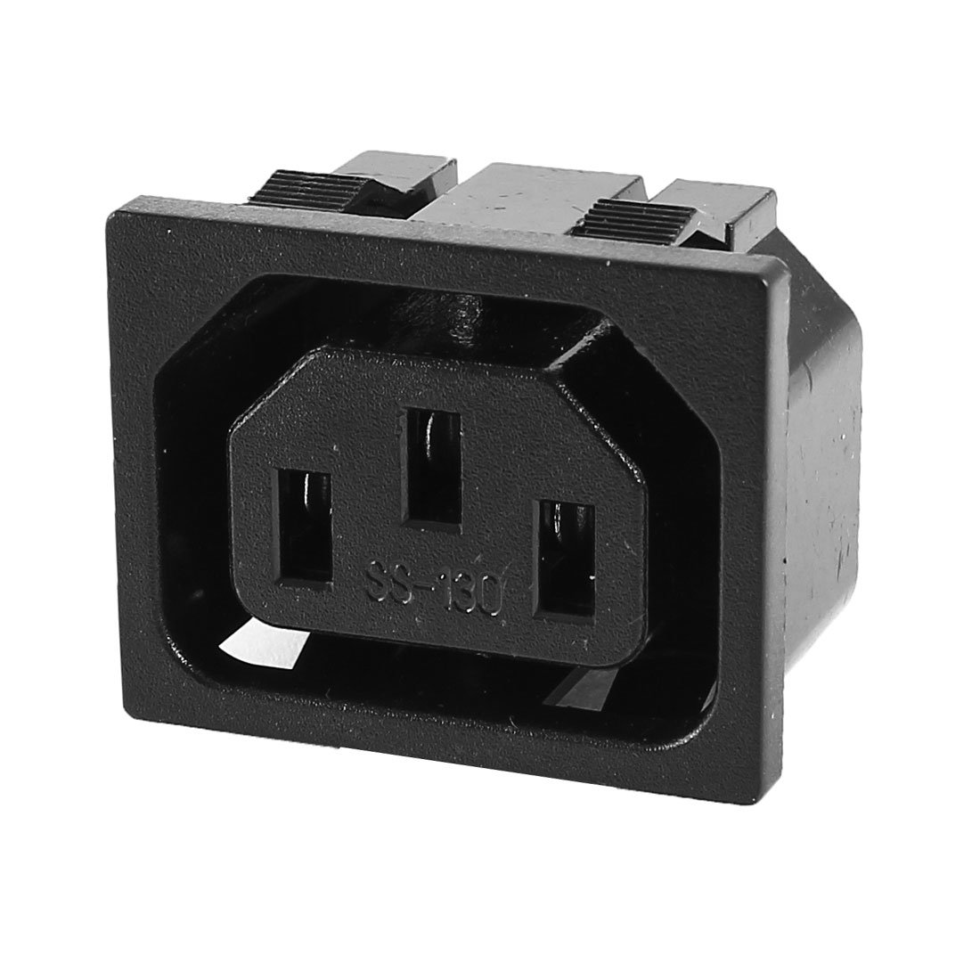 sourcing map IEC320 C13 Female Panel Mount Socket Adapter Black AC 250V 10A